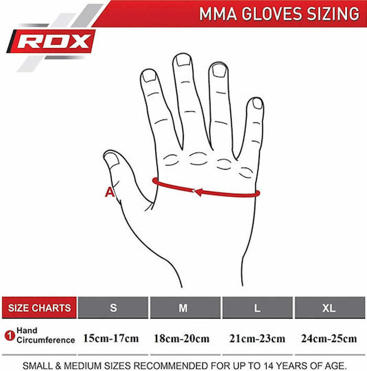 RDX Grappling MMA Ръкавици Кожени Син