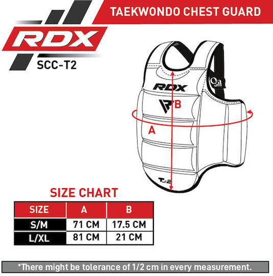 Rdx Chest Guard T2 Double Coloured Black