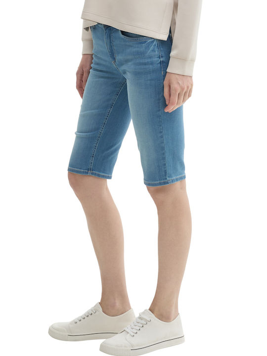 Tom Tailor Damen Bermuda Light Stone Wash Denim