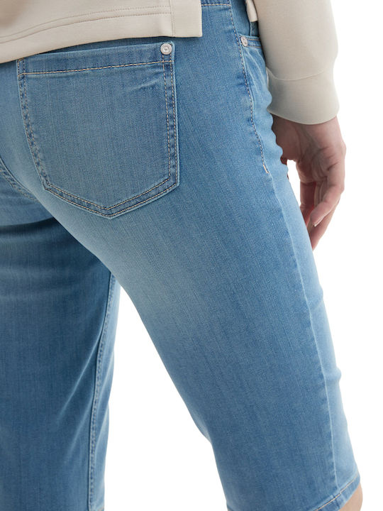 Women's Bermuda Shorts Light Stone Wash Denim