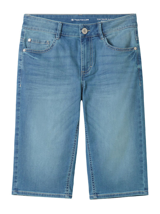 Women's Bermuda Shorts Light Stone Wash Denim