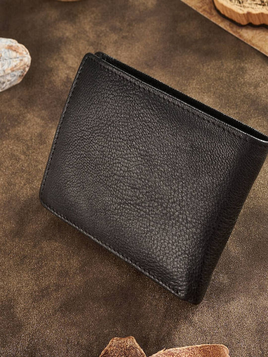 Leather Men's Wallet Classic with RFID Black