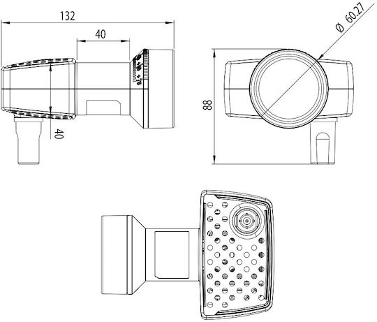 Inverto Unicable Ii 32ub LNB με Χαμηλό Όριο Θορύβου 0.1dB