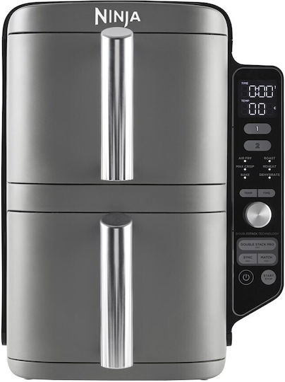 Ninja Double Stack XL Air Fryer with Double Detachable Bucket 9.5lt Gray