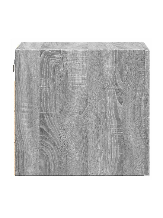 Wall Mounted Living Room Cabinet Made of Particle Board Grey 30x42.5x40cm
