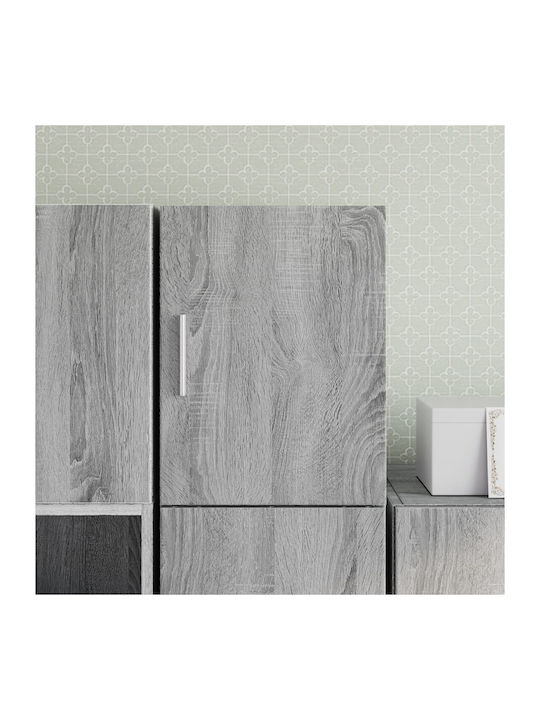 Wall Mounted Living Room Cabinet Made of Particle Board Grey 30x42.5x40cm