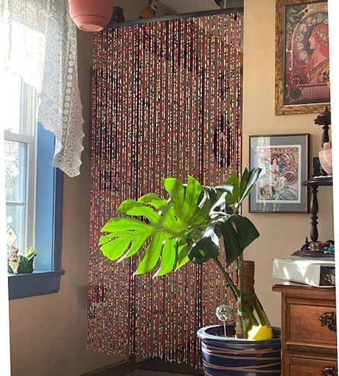 Zaros Door Curtain Multicolour 90x180cm HE503