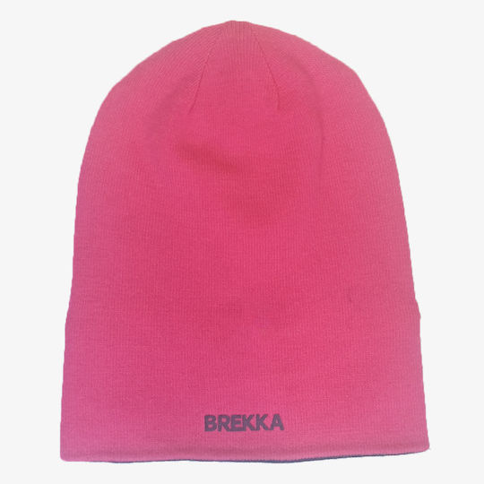 Beanie Unisex Beanie Gestrickt in Fuchsie Farbe