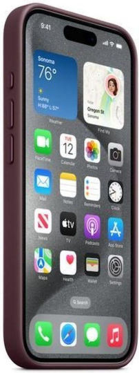 Apple Finewoven Back Cover Fabric Mulberry (iPhone 15 Pro Max)