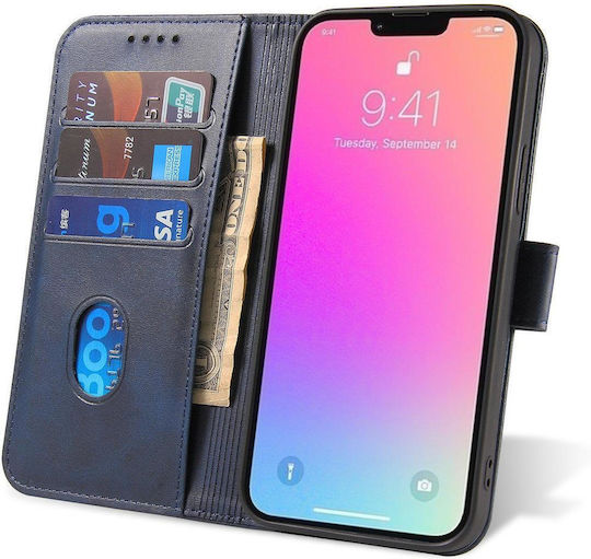 Hurtel Magnet Book Silicon Albastru (Galaxy A14)