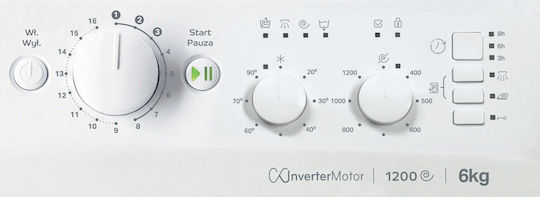 Indesit Πλυντήριο Ρούχων 6kg 1200 Στροφών MTWSC 61294 W PL