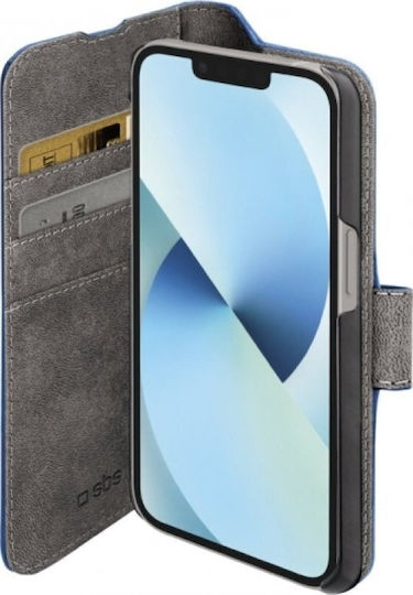SBS Brieftasche Synthetisches Leder Blau (iPhone 14)