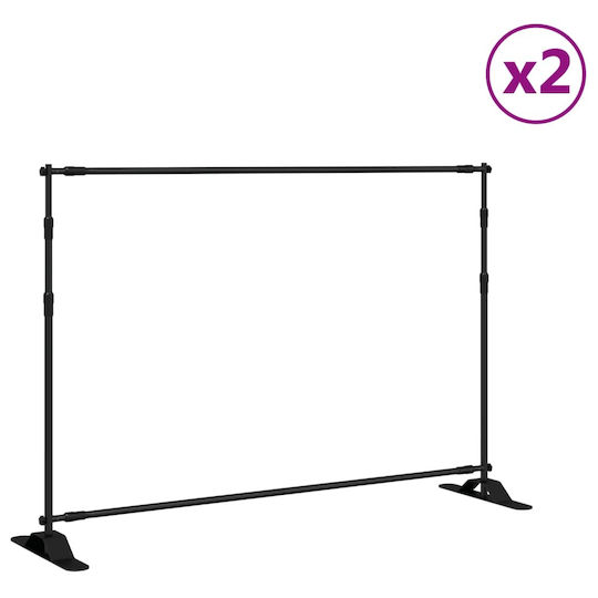 vidaXL Photography Backdrop Black