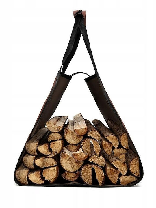 Wooden Firewood Carrying Bag Brown