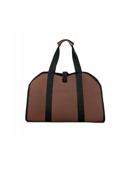 Wooden Firewood Carrying Bag Brown
