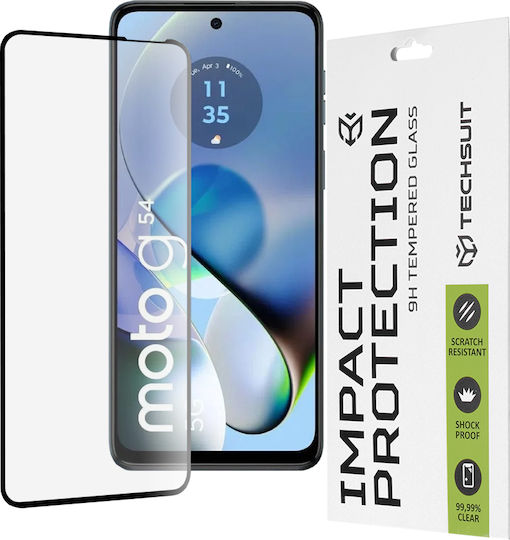 Techsuit 111d Full Glue Full Face Tempered Glass Black (Motorola Moto G54) KF2315570