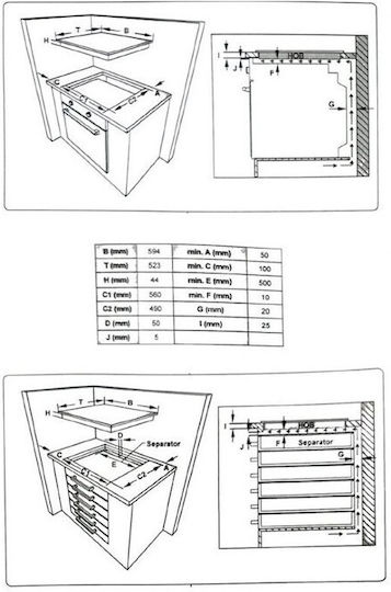 Moritz Natural Gas Cooktop Autonomous 56x49εκ.