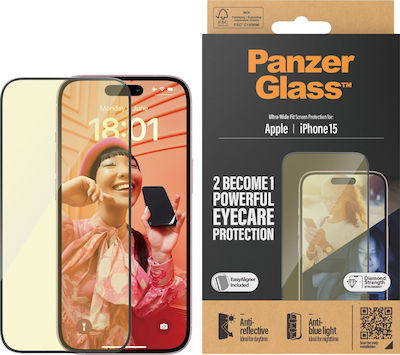 PanzerGlass Ultra-wide Fit Tempered Glass (iPhone 15)