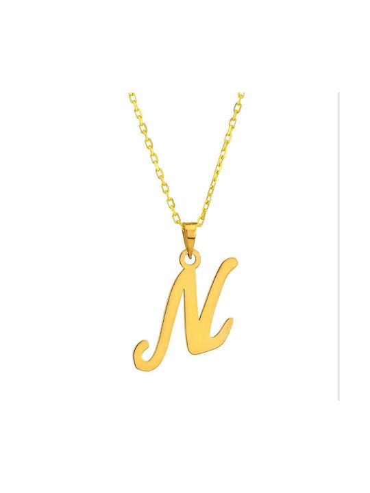 Goldsmith Necklace Monogram from Gold Plated Silver