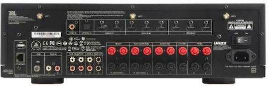 JBL Home Cinema Amplifier 4K/8K 9.2 Channels 140W/8Ω with HDR and Dolby Atmos Black