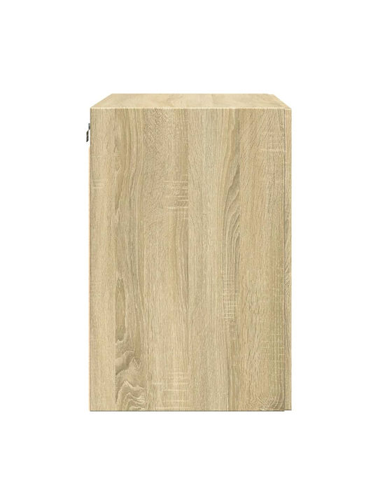 Wall Living Room Cabinet made of Particle Board Oak 80x42.5x64cm