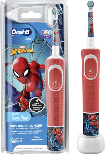 Oral-B Vitality Pro Children's Electric Toothbrush with Timer for 3+ Years Spiderman