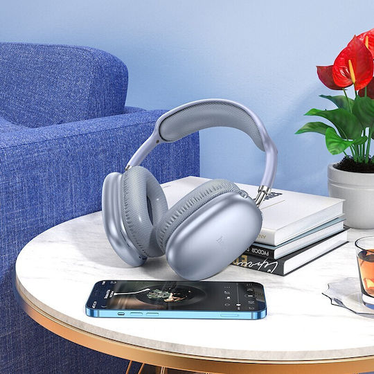 Hoco W35 Bluetooth Wireless Over Ear Headphones with 45 hours of Operation Blue