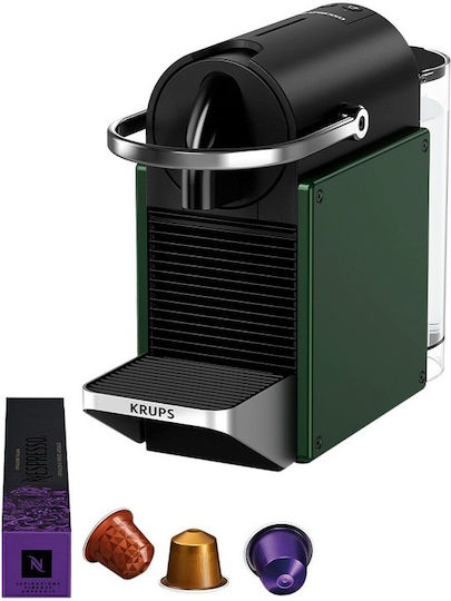 Krups Pixie Pod Coffee Machine Nespresso Pressure 19bar Green