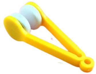 Instrument 2 Microfiber Heads Cleaning Maintaining Eyeglass Lenses 7×2 Cm Yellow