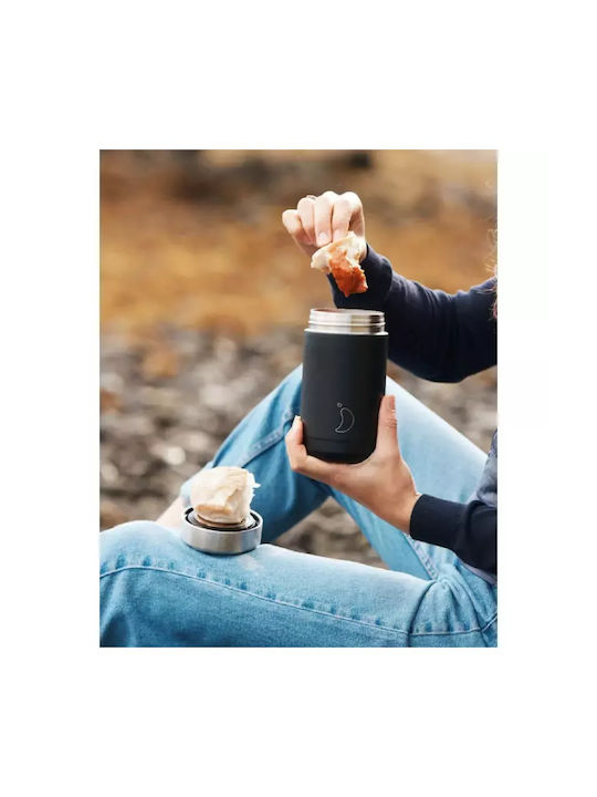 Chilly's Δοχείο Φαγητού Inox Θερμός Black 500ml
