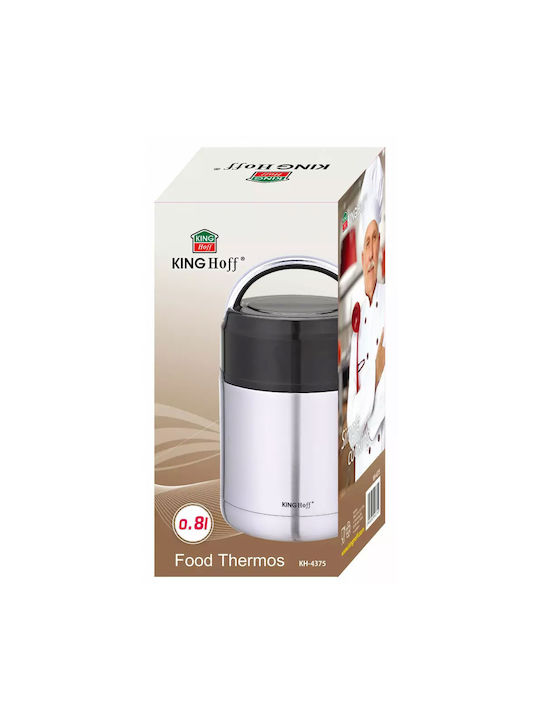 KING Hoff Δοχείο Φαγητού Inox Θερμός Ασημί 800ml