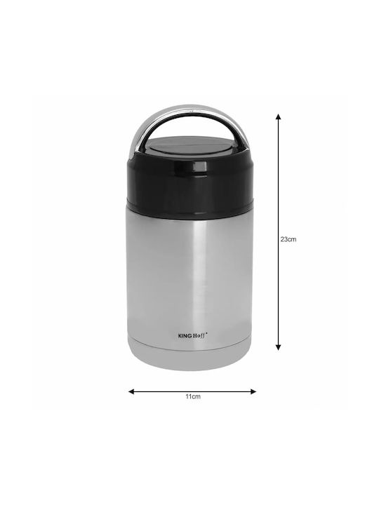 KING Hoff Δοχείο Φαγητού Inox Θερμός Ασημί 800ml
