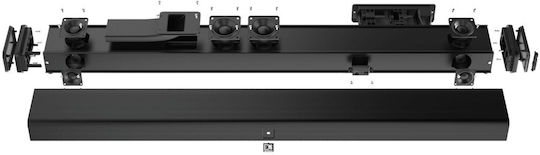 Audac IMEO2 Саундбар 2.1 Bluetooth и HDMI 60W с Безжичен Субуфер и Дистанционно Черен