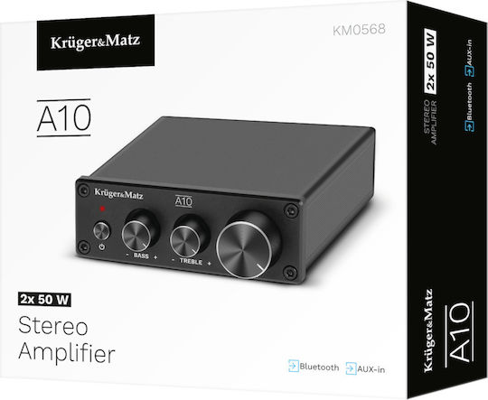 Kruger & Matz A10 Ολοκληρωμένος Ενισχυτής Hi-Fi Stereo KM0568 Μαύρος