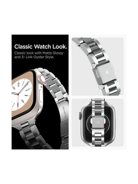 Spigen Modern Fit 316l Λουράκι Ανοξείδωτο Ατσάλι Γκρι (Apple Watch 38/40/41/42mm)