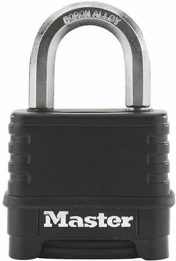 Master Lock Steel Padlock Brass Combination 56mm Black 1pcs