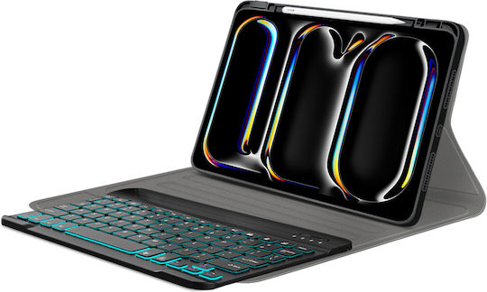 Techsuit Flip Cover με Πληκτρολόγιο Μαύρη (iPad Pro 2024 11")