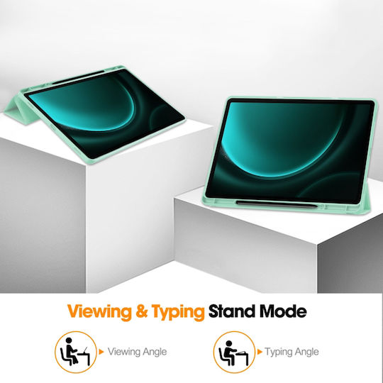 Techsuit Flip Cover Verde Pentru Samsung Galaxy Tab S9 Plus