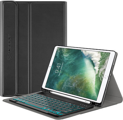 Techsuit Flip Cover με Πληκτρολόγιο Μαύρο iPad Air 10.5 2019 / iPad Pro 10.5 2017