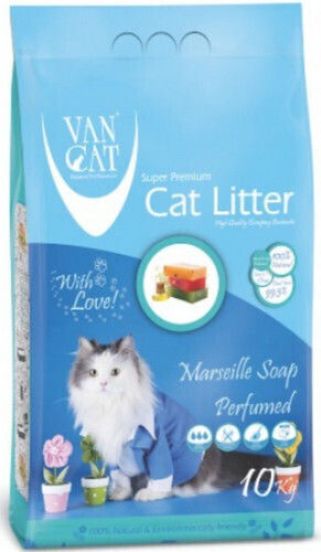 Van Cat Super Premium Άμμος Γάτας με Άρωμα Marseille Soap 10kg / 11.8lt