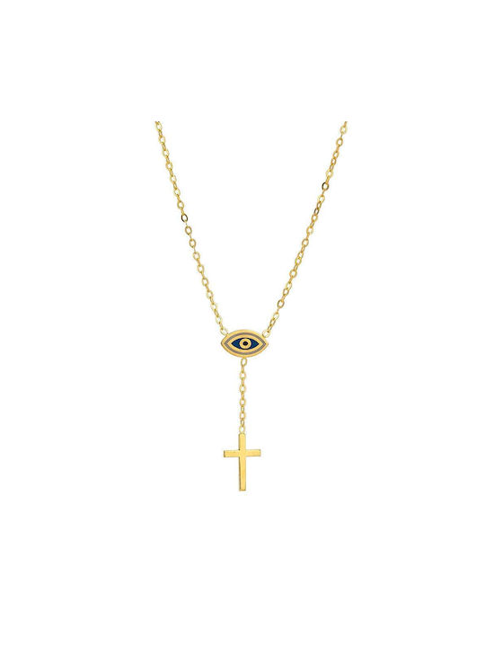 Goldsmith Damen Weißgold Kreuz 9K mit Kette