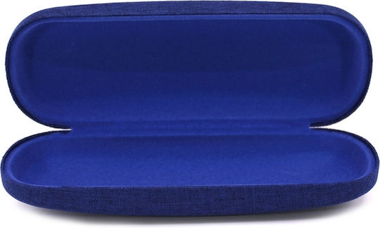 Hard Eyeglass Case with Magnetic Closure Blue