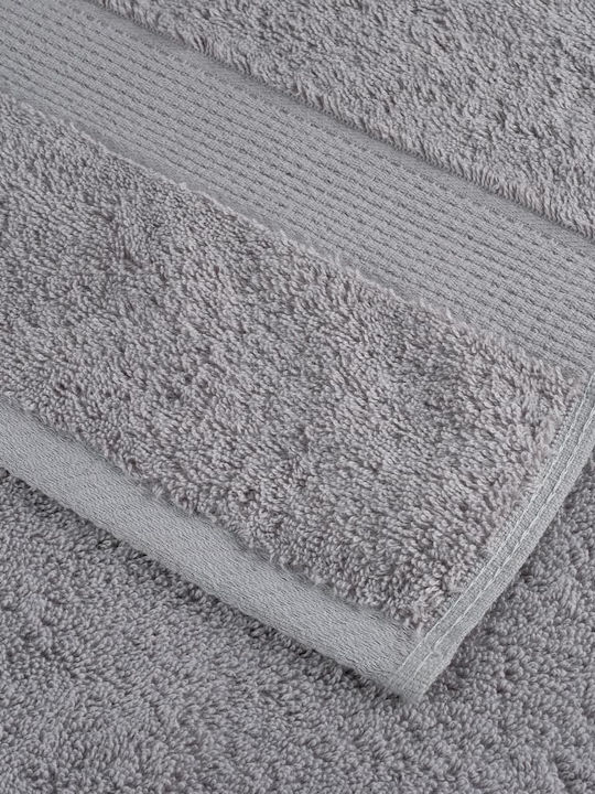 vidaXL Bath Towel 100x200cm Gray 4 Pieces Weight 600gsm