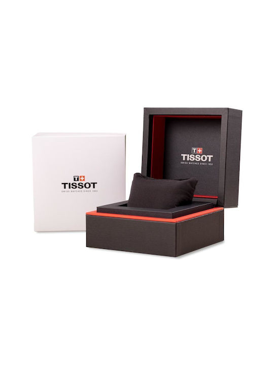 Tissot Ανδρικό Ρολόι 39.3mm Μπαταρίας με Ασημί Μεταλλικό Μπρασελέ