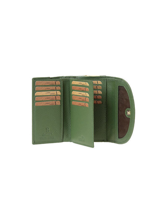 Lavor Μικρό Δερμάτινο Γυναικείο Πορτοφόλι με RFID Πράσινο