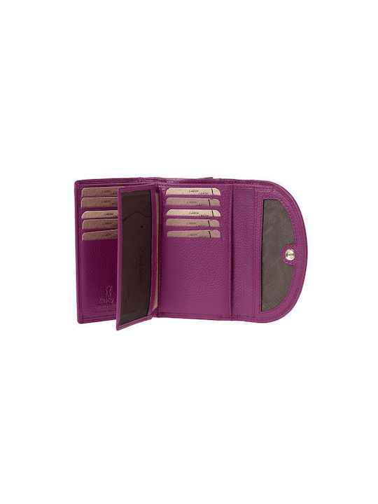 Lavor Small Leather Women's Wallet with RFID Purple