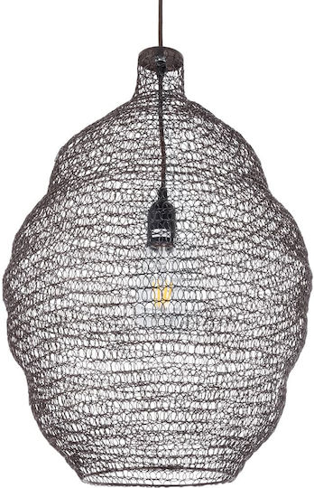 GloboStar Kentucky Hängelampe Bronze Raster mit Fassung E27 41x41x60cm.
