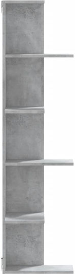 Eckiges Wandregal Grau 36.5x36.5x140cm