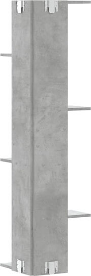 Eckiges Wandregal Grau 36.5x36.5x140cm