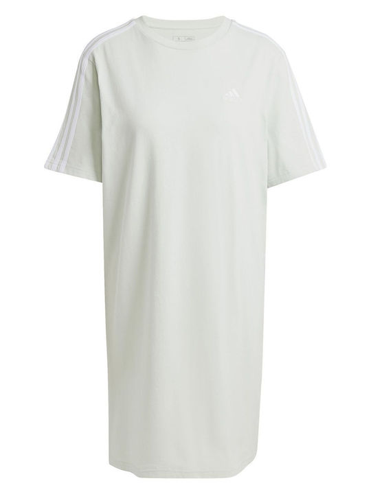 Essentials 3-Stripes Summer Mini Athletic Dress T-Shirt Short Sleeve White